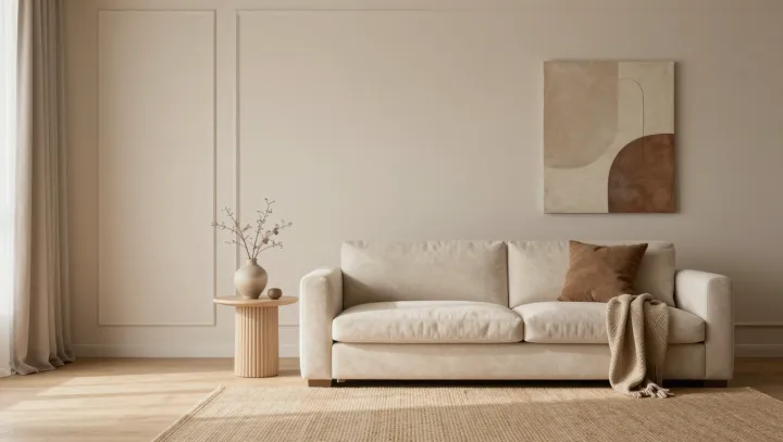 Why Sparse, Warm Living Rooms Feel Cleaner