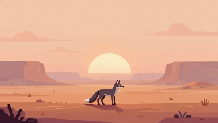 Night-Driven Wolves Of The Desert
