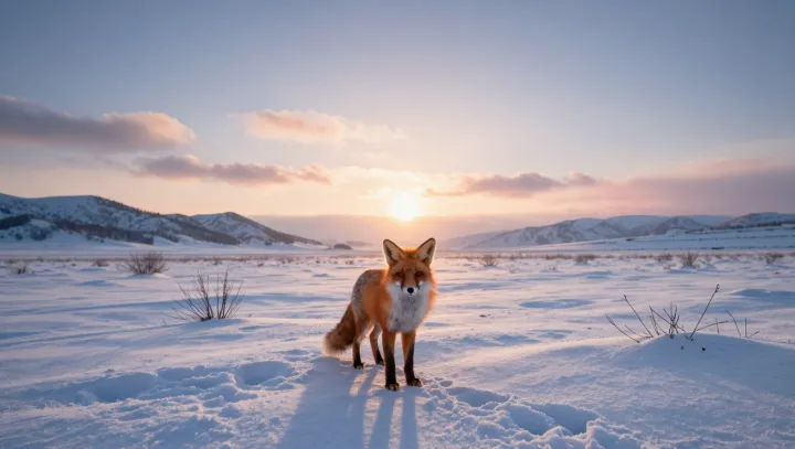 How a Red Fox Wears Its Own Arctic Coat
