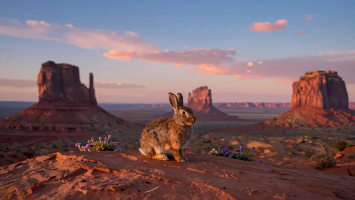 Why a Desert Rabbit Risks the Open Rock