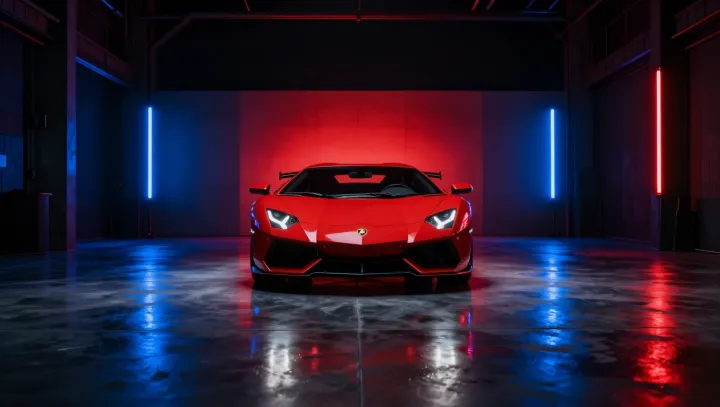 How Light Makes a Parked Supercar Look Fast