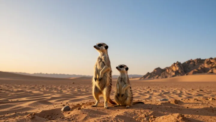 How Meerkats Stare Down The Desert Sun