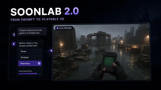 SoonLab 2.0 pushes AI agents into 3D games