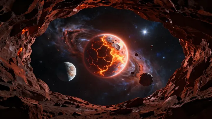 Molten worlds that build their own moons