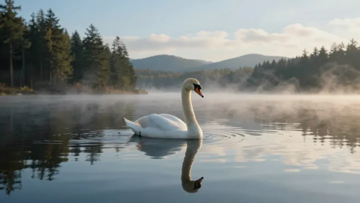 The hidden physics under a silent swan