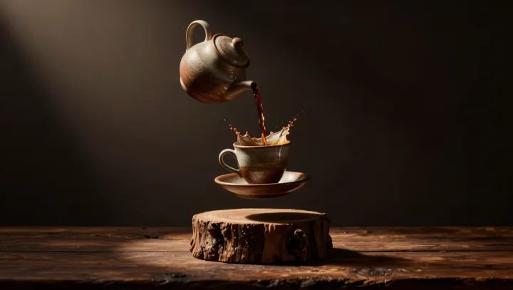 The Physics Behind Liquid Tea Sculptures