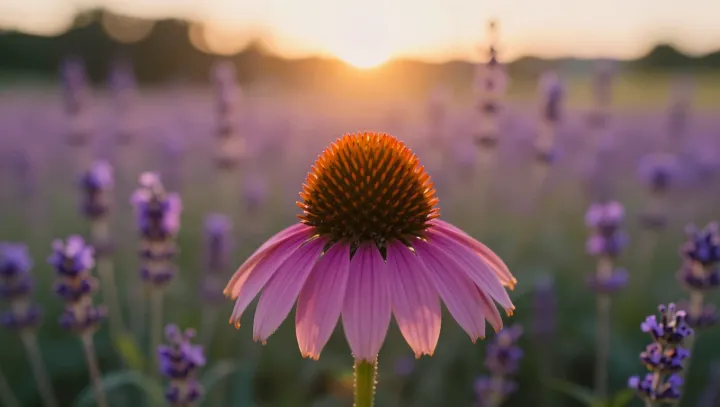 The spike map hidden in a pink coneflower