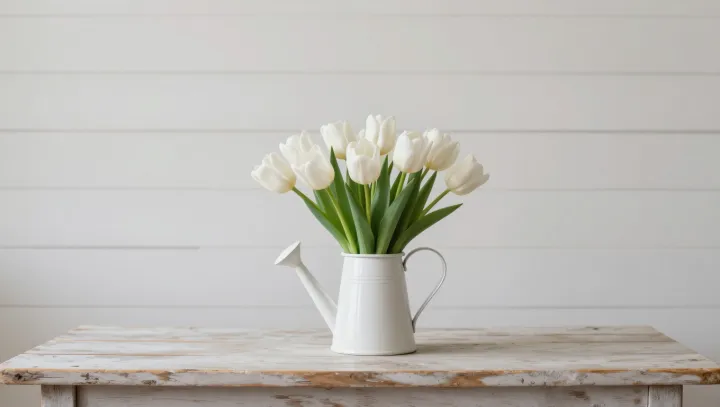Why White Tulips Look Pure In A White Mug
