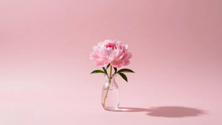 The Quiet Luxury of a Single Pink Peony