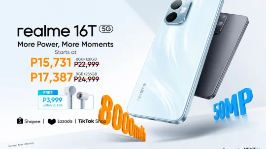 realme 16T 5G lands in PH with 8,000mAh pack