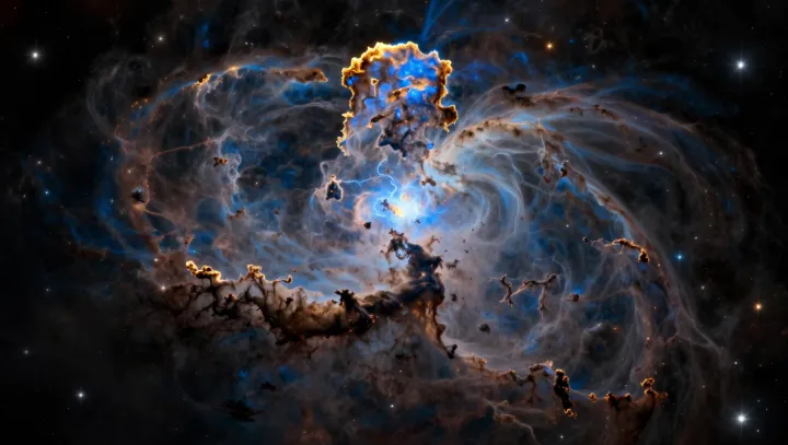 Ghostly gas pillars that build new stars