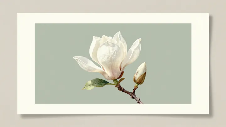 Tough Leaves, Fragile Magnolia Bloom