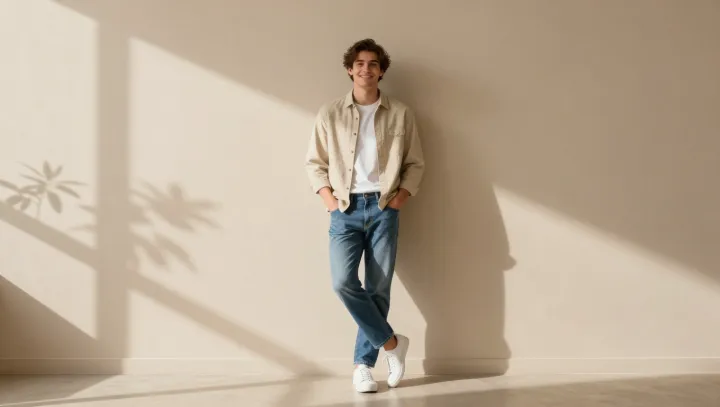 Soft Beige Overshirt Gracefully Enhancing Your Silhouette