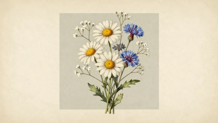 Why Blue Cornflowers and White Daisies Pop