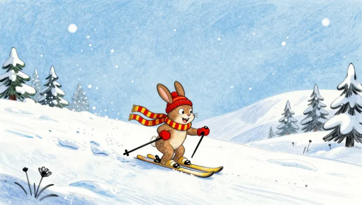 Why a Skiing Rabbit Looks Right