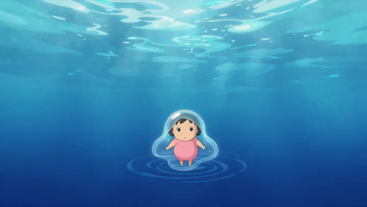 Ponyo's Gaze at Water's Optical Edge