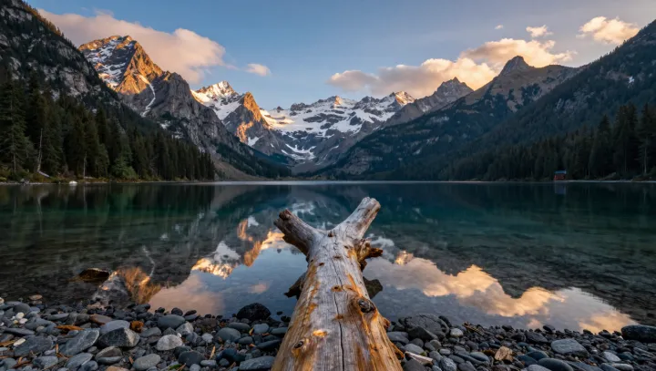 When a Mountain Lake Becomes a Mirror