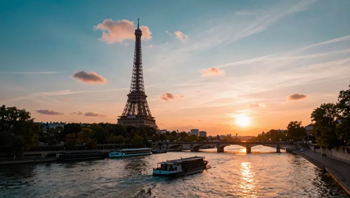 Why a Red Paris Sky Charms the Seine