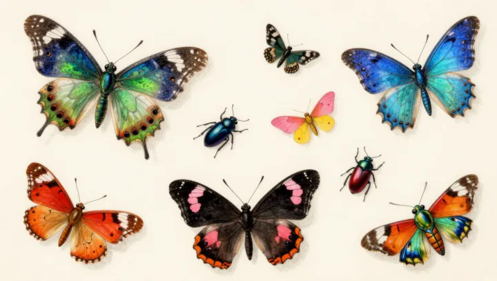 Butterflies Build Color From Light