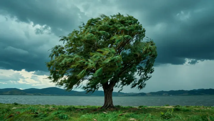 Why a Lone Tree Bends Without Breaking