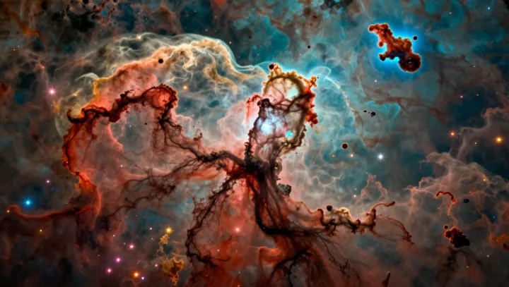 The Unseen Star Carving Dust Pillars