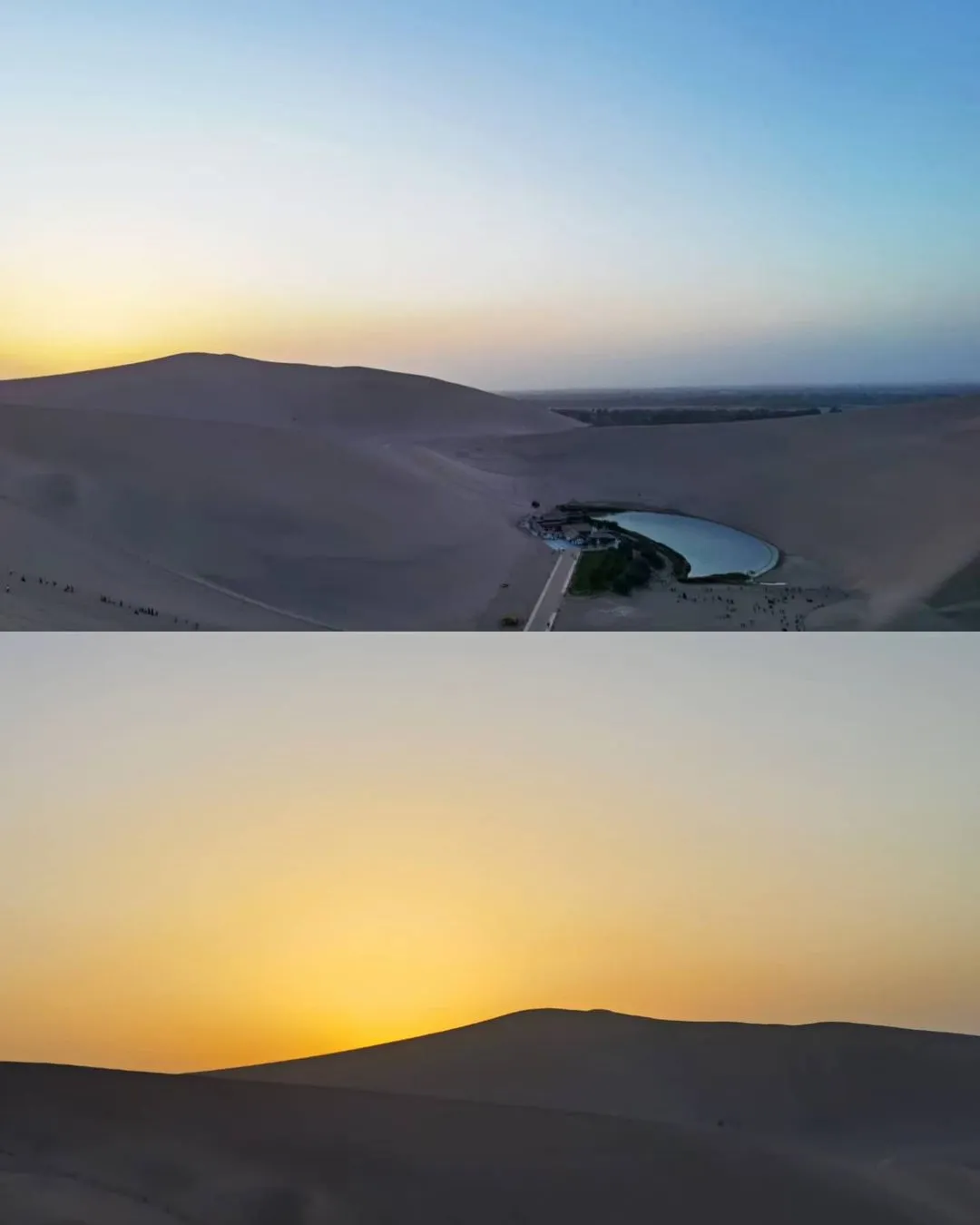 2021. #敦煌 #月牙泉 #鸣沙山 #沙漠 #desert #oasis #moonspring #sandmountain
 大漠孤烟直 🏜️ 长河落日圆 🌇
#crescentspring #desertoasis
#dunhuang #gansu #甘肃 #northwest #nature #travel #traveltheworld #travelblogger #traveling #sunset